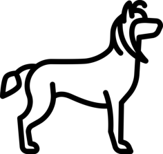 Chinese Crested Outline Svg Vector, Free Vectors File
